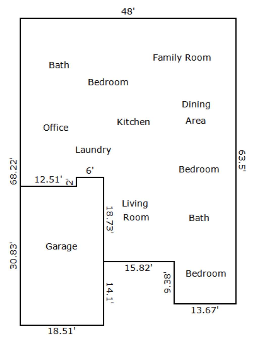 Home Measuring Services - Basic Sketch